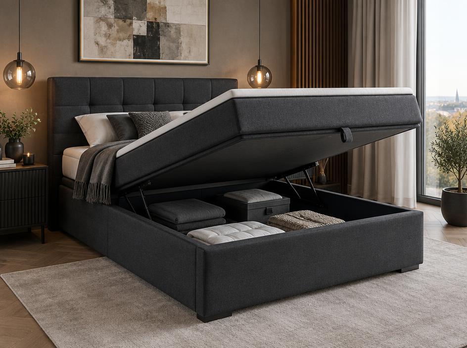 Opberg Boxspring Levi - Direct Leverbaar!